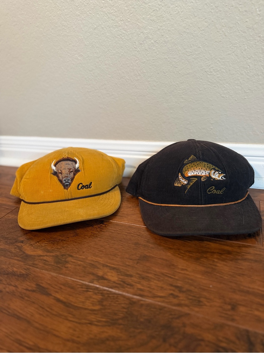 Coal “The Wilderness” Corduroy Snapback Hat Bundle — Bison + Brown Trout